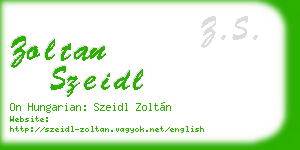 zoltan szeidl business card