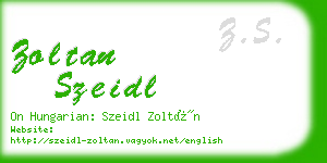 zoltan szeidl business card